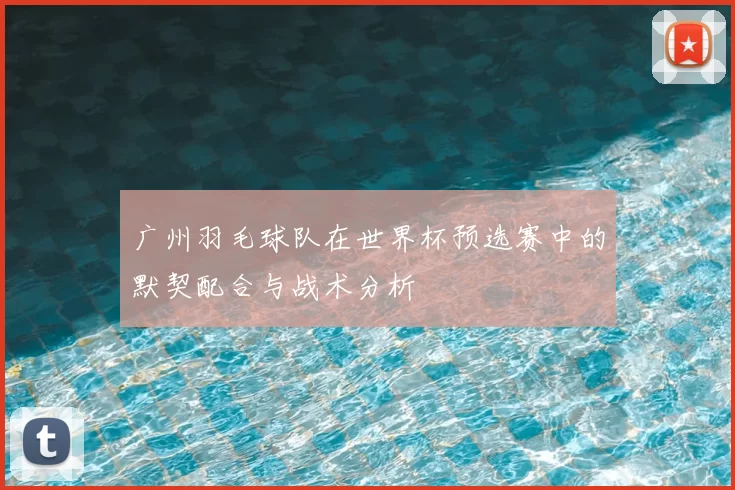 广州羽毛球队在世界杯预选赛中的默契配合与战术分析